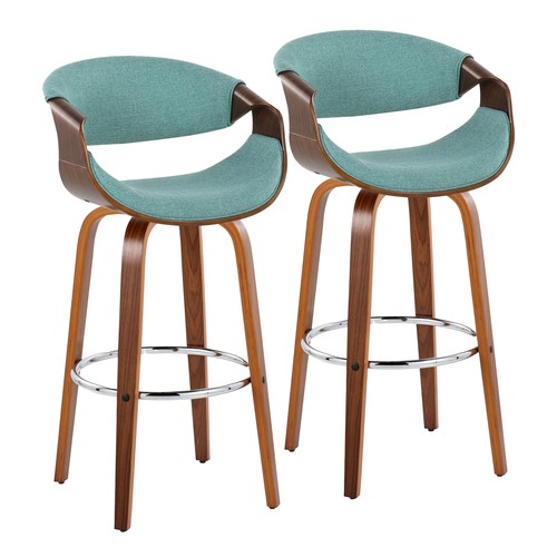 Curvini 30" Fixed-height Barstool - Set Of 2